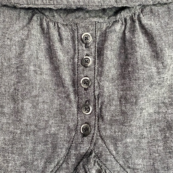 Free People Gray Ruffle Blazer Jacket Small - Picture 11 of 14